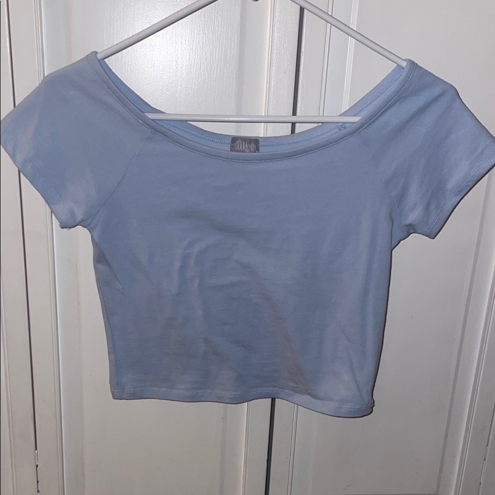 Tilly's Sky Blue Women's Crop Top